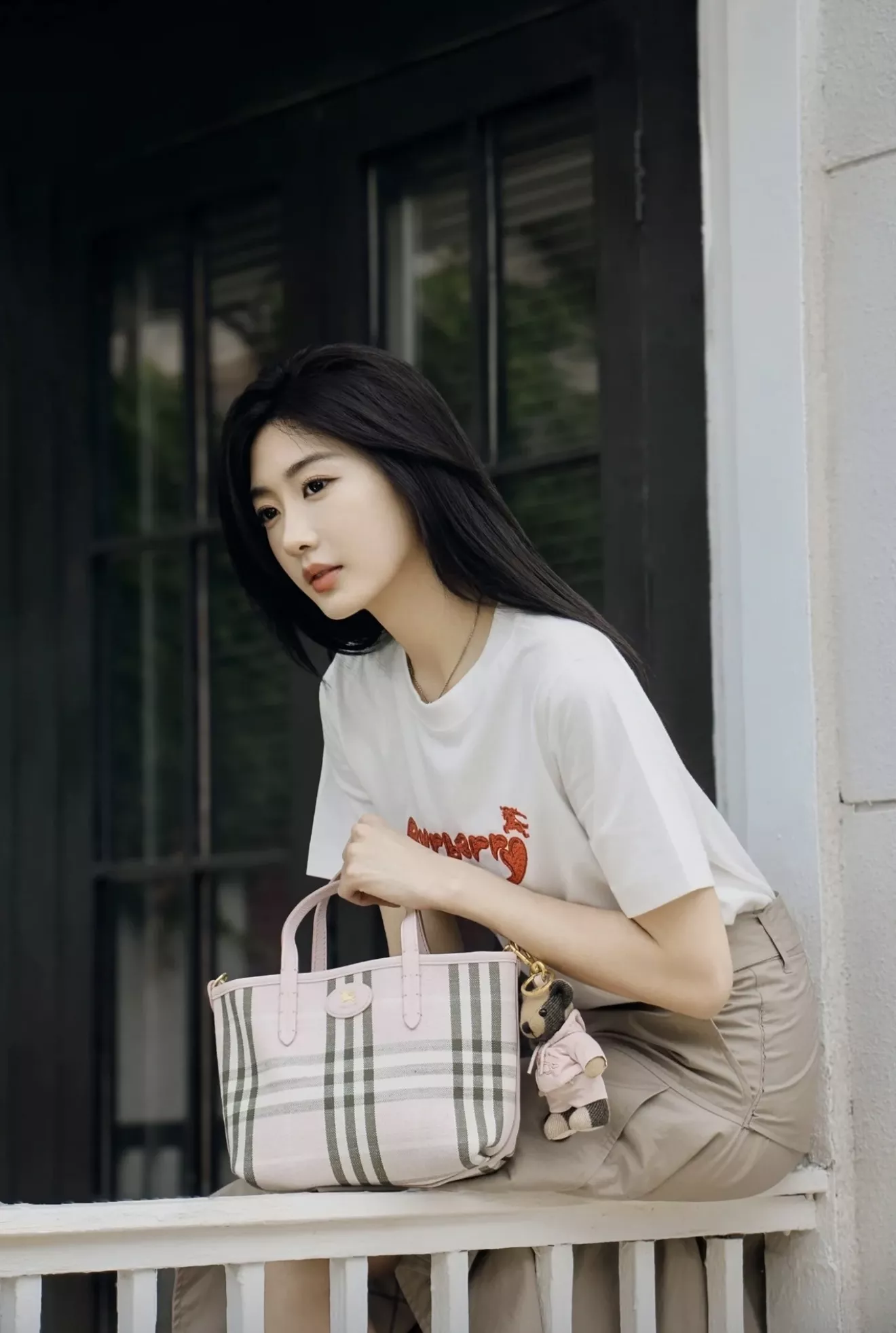 버버리 불규칙 컷팅 코튼 A라인 롱스커트 상세 이미지 59