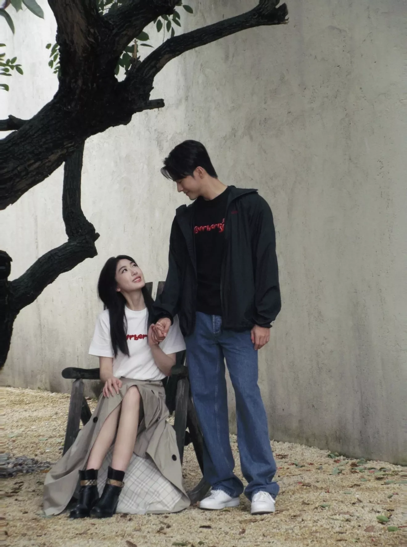 버버리 불규칙 컷팅 코튼 A라인 롱스커트 상세 이미지 64