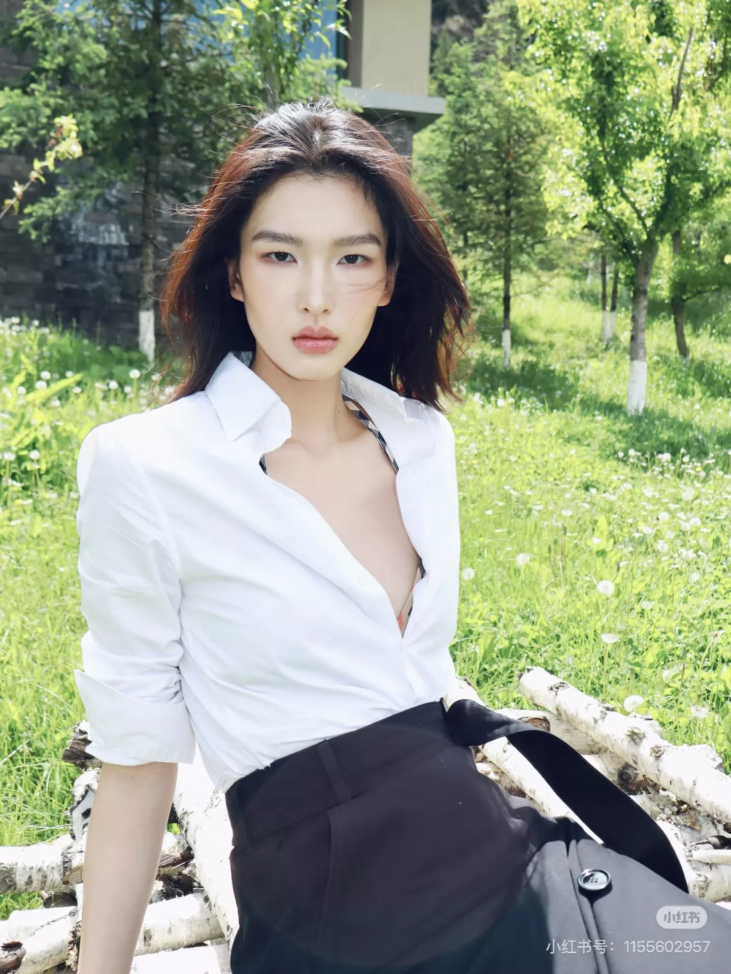 버버리 불규칙 하이웨이스트 벨트 롱 스커트 상세 이미지 48
