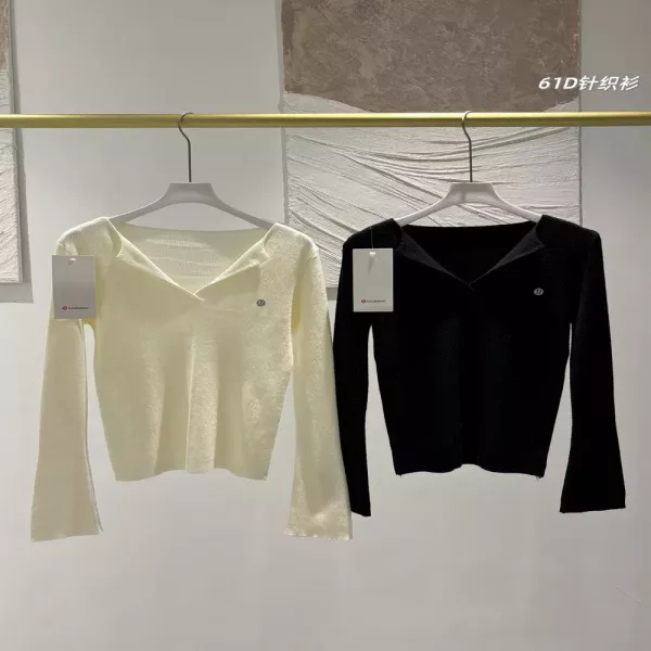 룰루레몬 브이넥 캐시미어 혼방 긴소매 니트