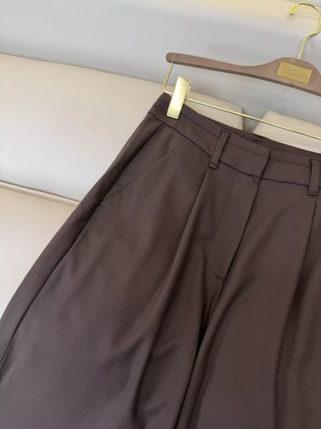 브루넬로쿠치넬리 체인 장식 와이드 슬랙스 팬츠 상세 이미지 15