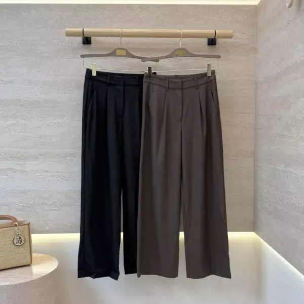 브루넬로쿠치넬리 체인 장식 와이드 슬랙스 팬츠