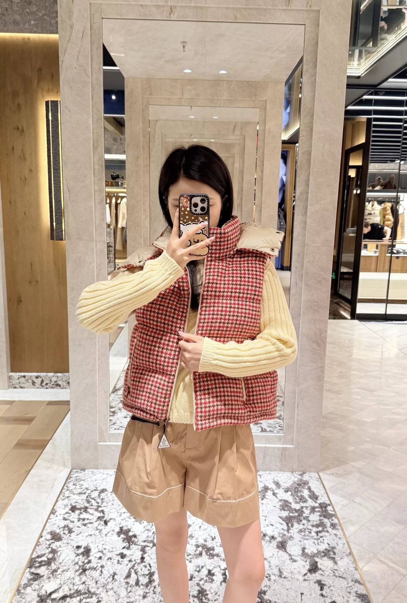 몽클레어 천연혼방 후드 집업 패딩 조끼 상세 이미지 10