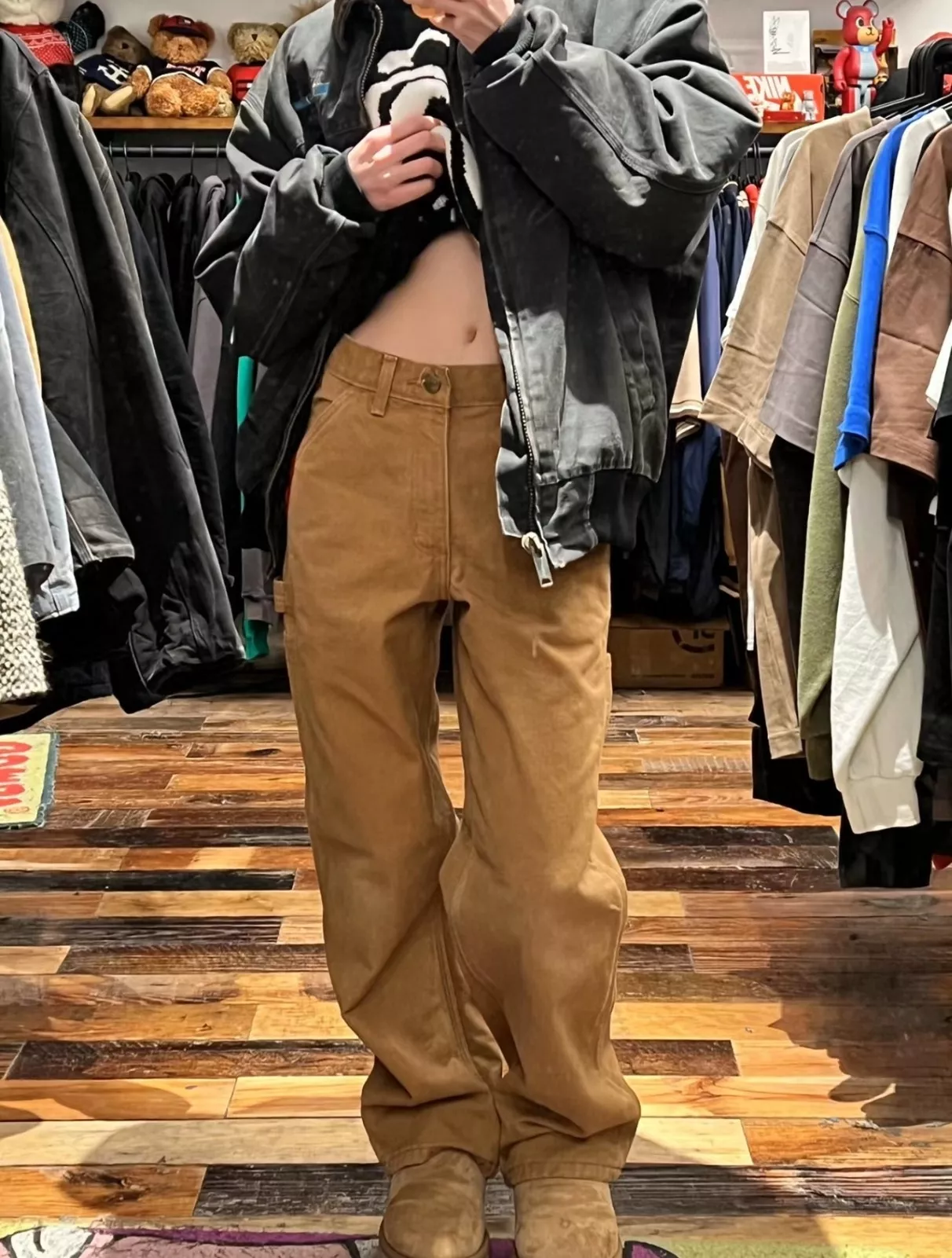 칼하트 워시드 코튼 더블니 카고 팬츠 상세 이미지 25