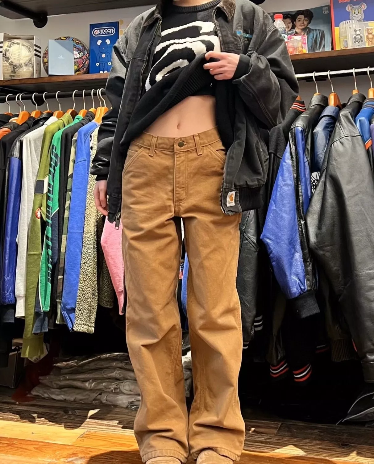 칼하트 워시드 코튼 더블니 카고 팬츠 상세 이미지 9