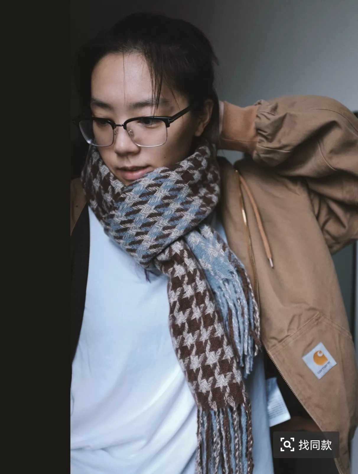 칼하트 워싱 캔버스 양털 후드 재킷 상세 이미지 31