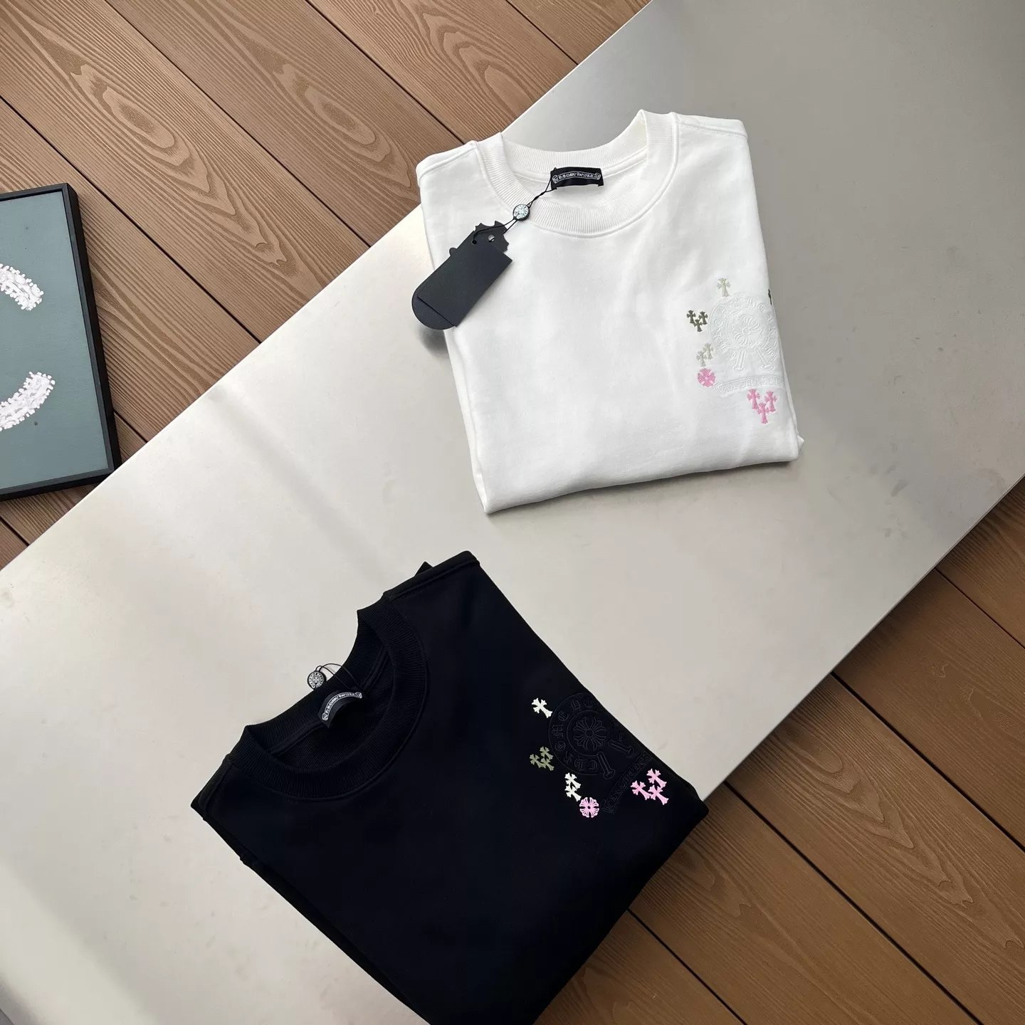 크롬하츠 마카롱 십자 자수 오버핏 맨투맨 상세 이미지 10