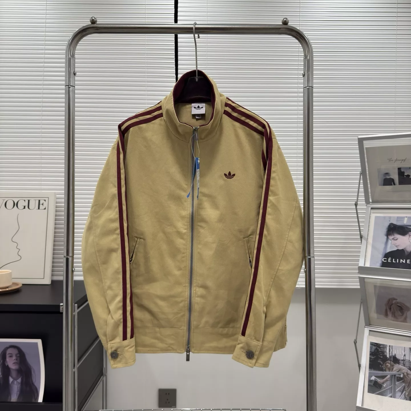 아디다스 복고 코튼 오버핏 집업 재킷 상세 이미지 2