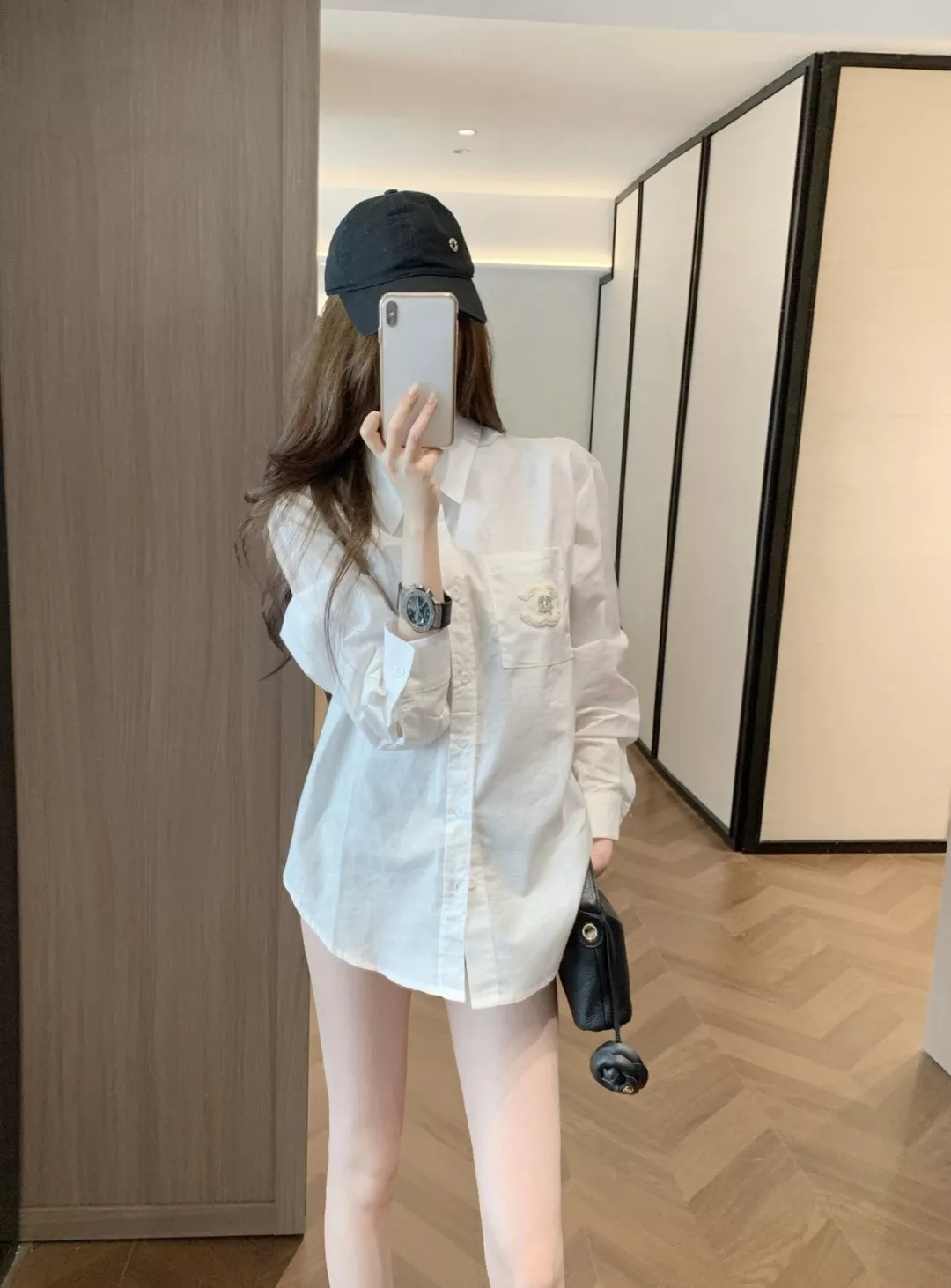 샤넬 코튼 린넨 자수 포켓 여성용 긴소매 셔츠 상세 이미지 40