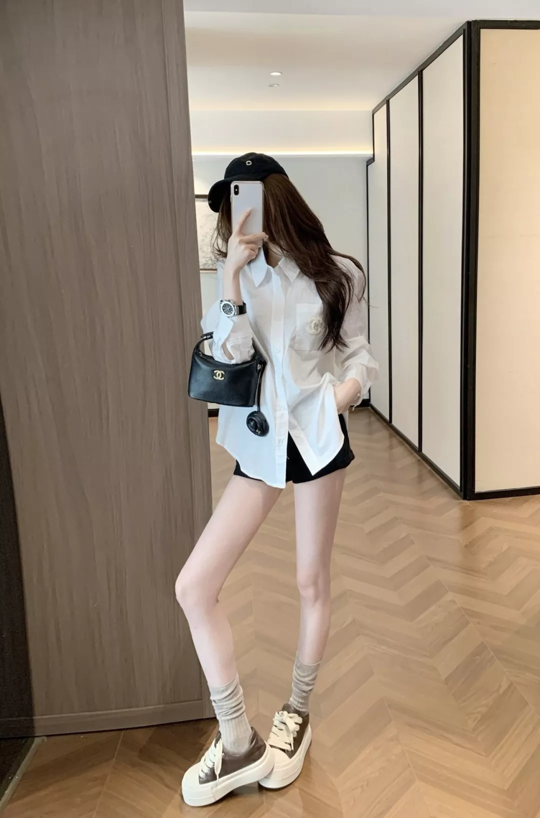 샤넬 코튼 린넨 자수 포켓 여성용 긴소매 셔츠 상세 이미지 43