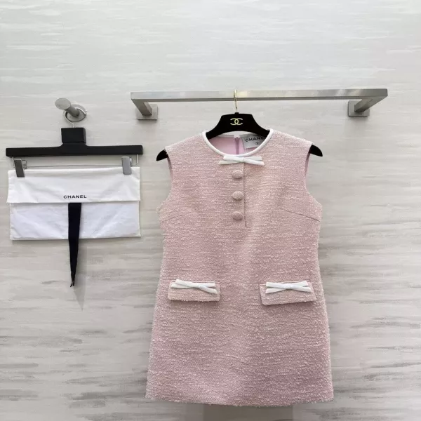 샤넬 트위드 리본 장식 여성용 원피스