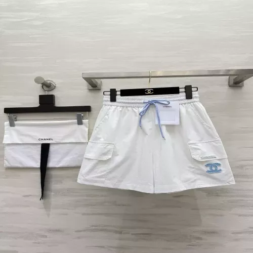 샤넬 자수 포인트 밴딩 여성용 하프 팬츠