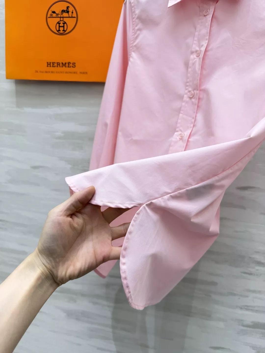 에르메스 자수 말 모티프 여성용 긴소매 셔츠 상세 이미지 26
