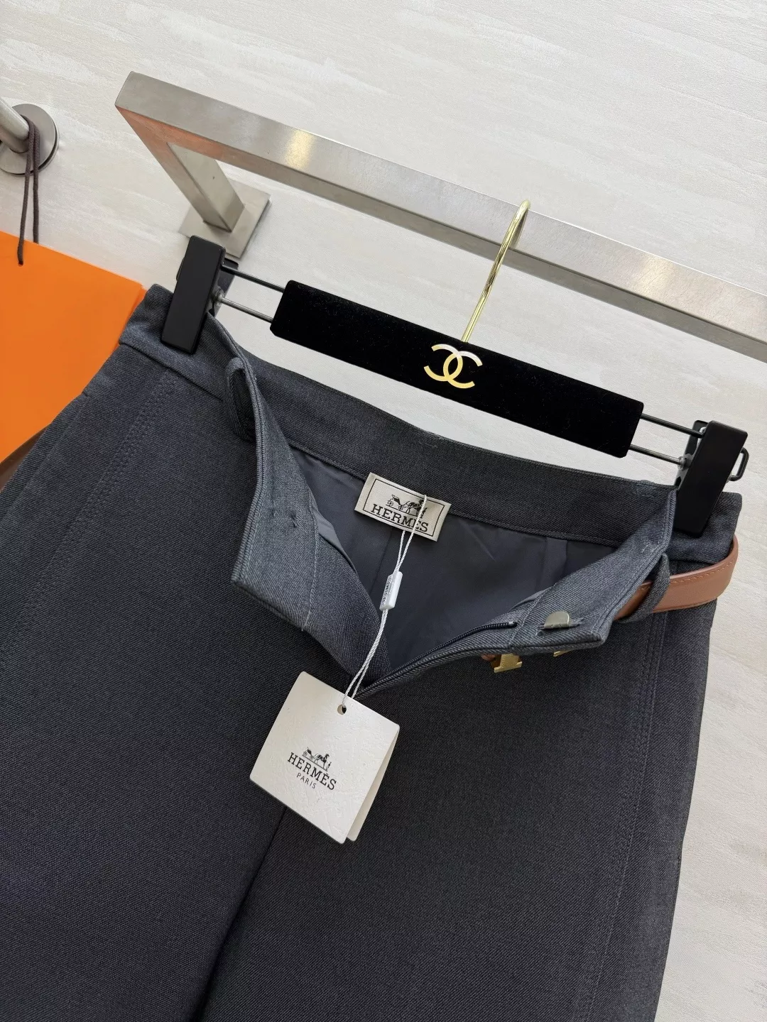 에르메스 H 버클 벨트 포인트 정장 반바지 상세 이미지 5