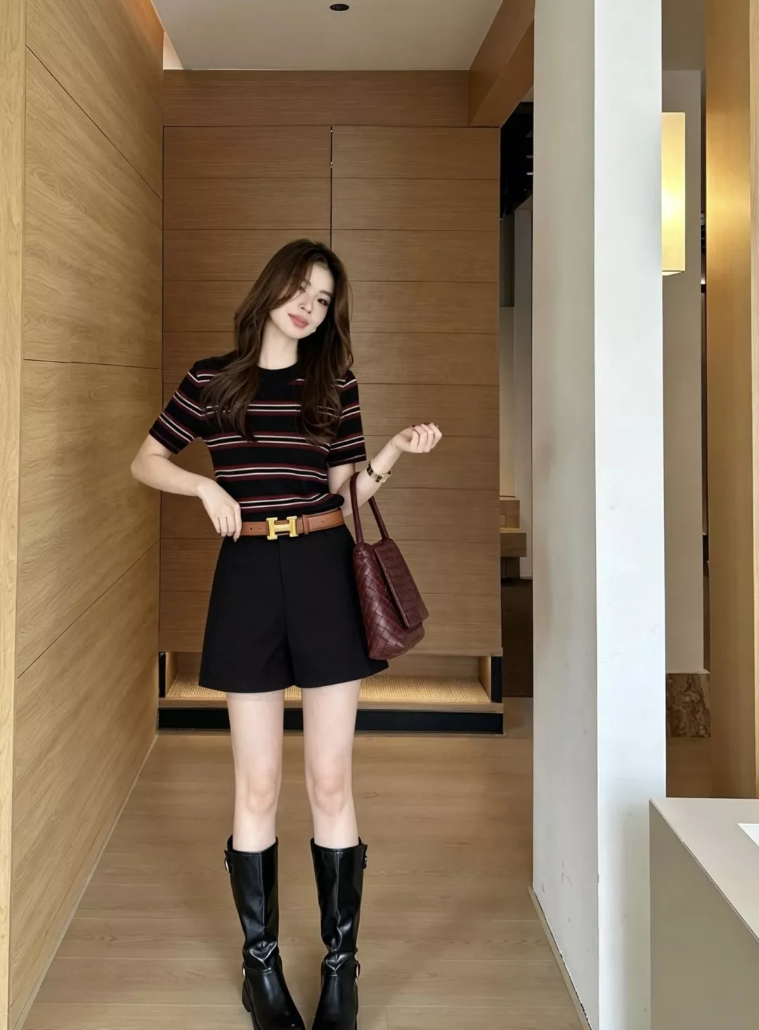 에르메스 H 버클 벨트 포인트 정장 반바지 상세 이미지 27