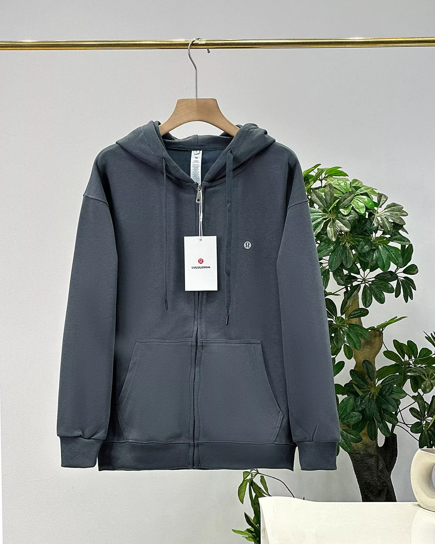 룰루레몬 코튼 더블사 후드 집업 재킷 상세 이미지 3