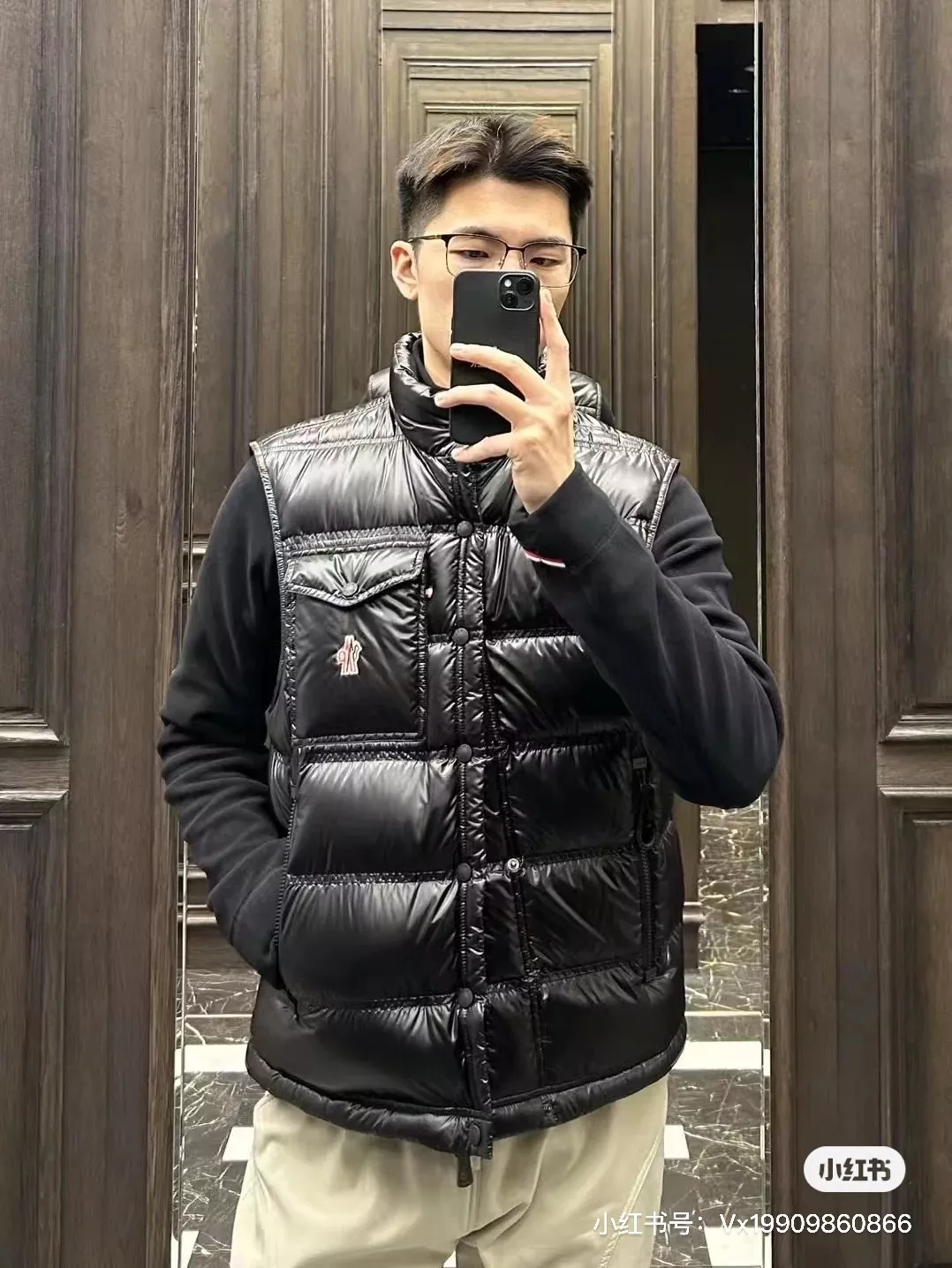 몽클레어 스탠드넥 화이트덕다운 패딩 조끼 상세 이미지 28