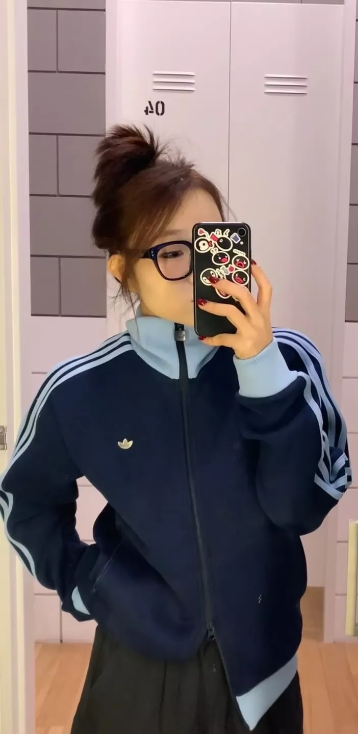 아디다스 자수 삼선 메모리 원단 집업 재킷 상세 이미지 17