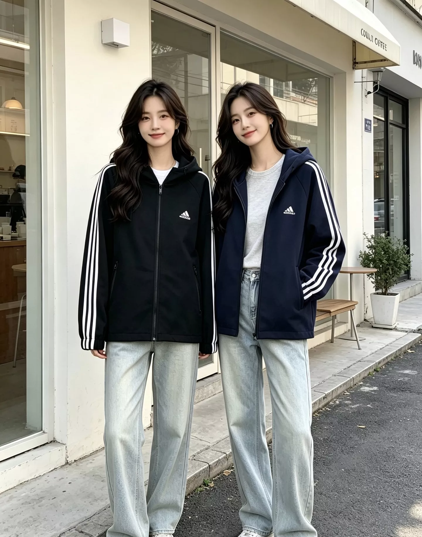 아디다스 삼선 자수 로고 후드 재킷 상세 이미지 10