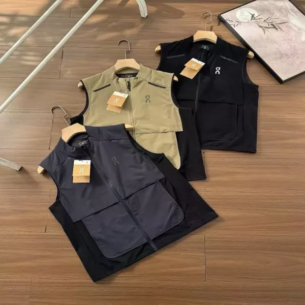 온러닝 로고 포인트 아웃도어 조끼