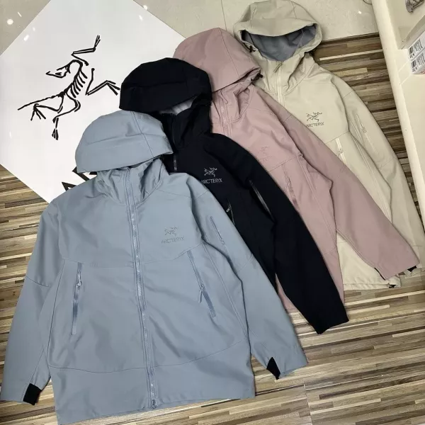 아크테릭스 자수 로고 방풍 후드 재킷