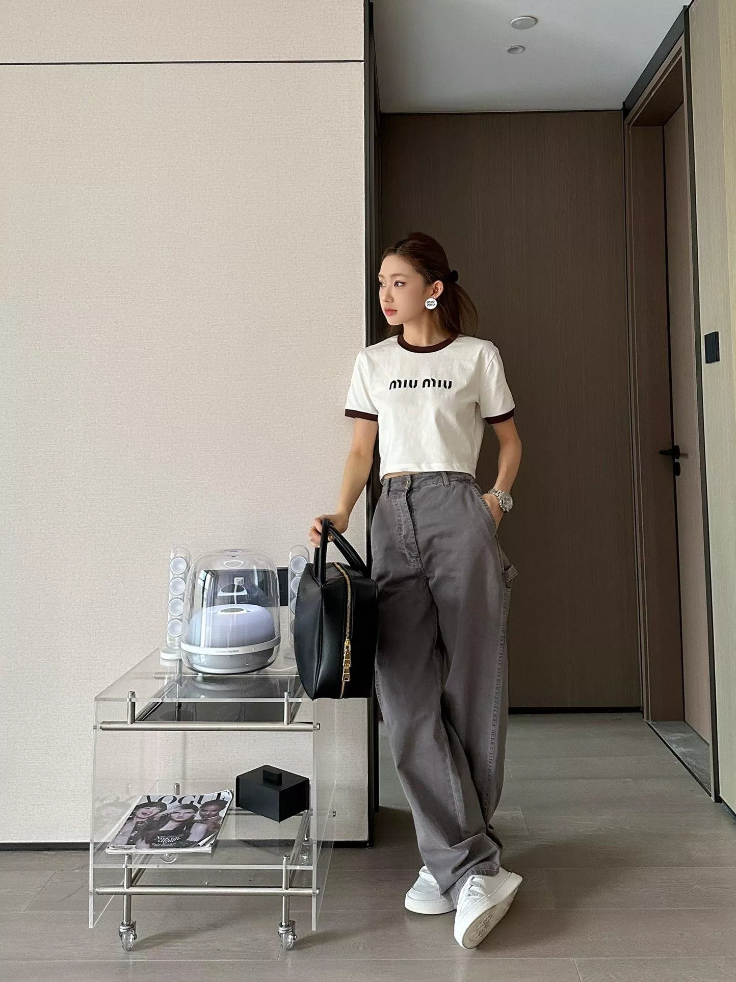 미우미우 자수 워싱 빈티지 데님 팬츠 상세 이미지 19