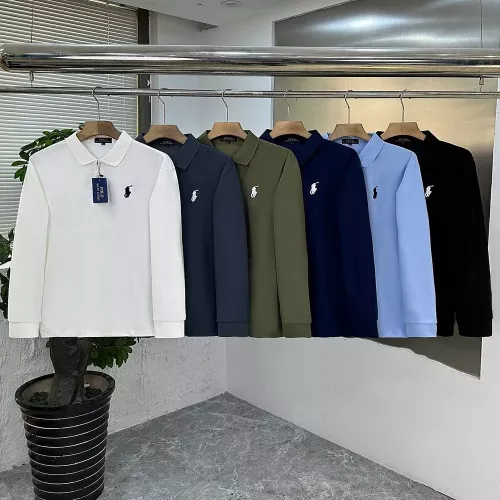 랄프로렌 자수 로고 코튼 긴소매 폴로셔츠