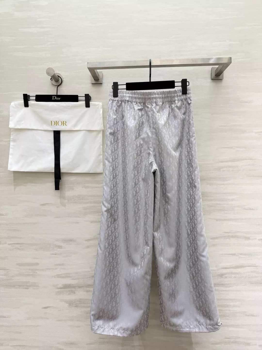 디올 자카드 모노그램 밴딩 와이드 팬츠 상세 이미지 9