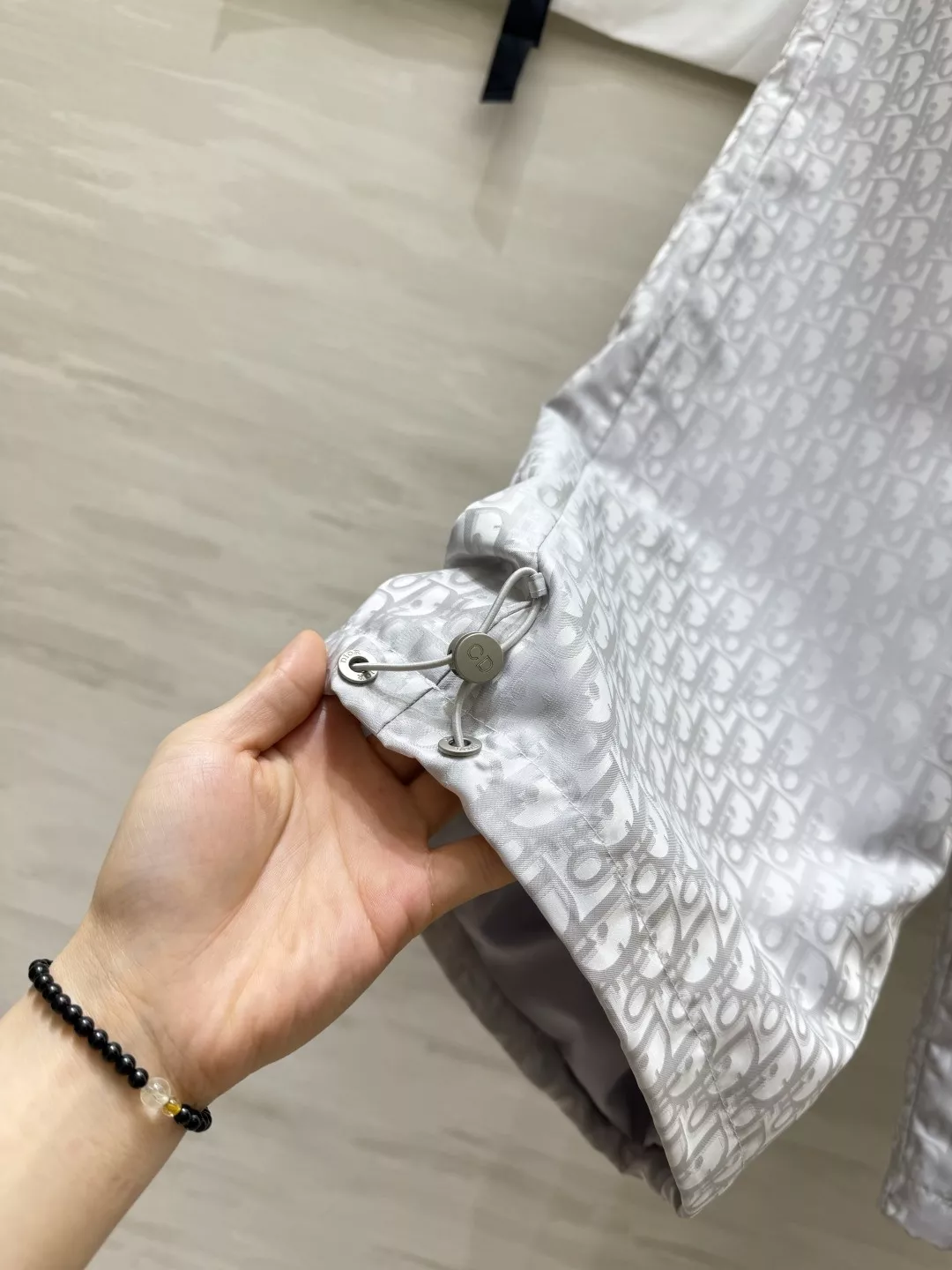 디올 자카드 모노그램 밴딩 와이드 팬츠 상세 이미지 2