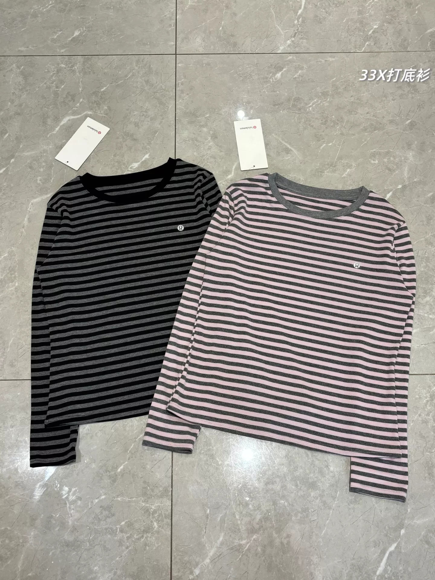 룰루레몬 스트라이프 코튼 드롭숄더 티셔츠 상세 이미지 12