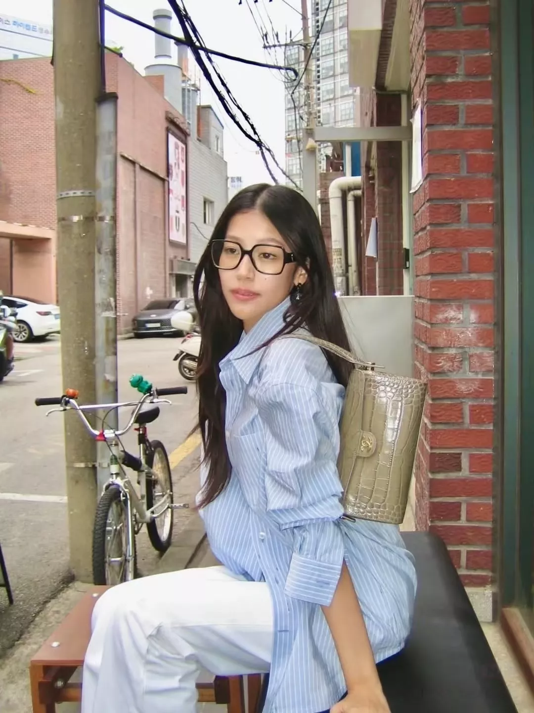 샤넬 스트라이프 삼방 원단 긴소매 셔츠 상세 이미지 85