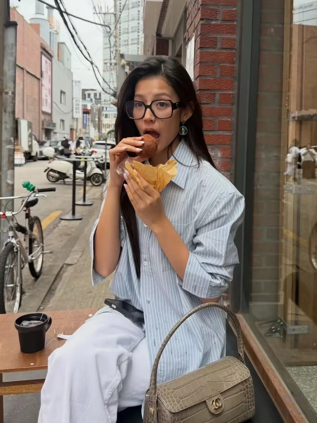 샤넬 스트라이프 삼방 원단 긴소매 셔츠 상세 이미지 87