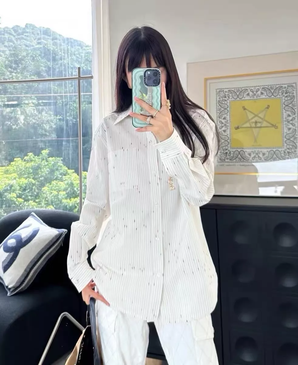 샤넬 스트라이프 삼방 원단 긴소매 셔츠 상세 이미지 79