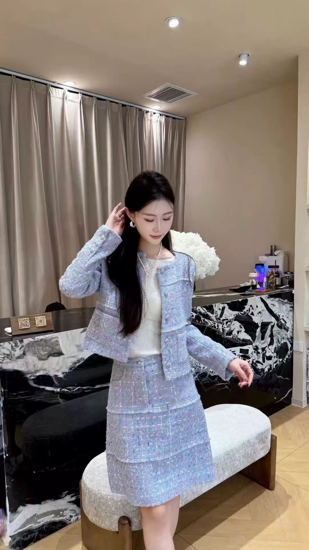 샤넬 트위드 메리노 울 미니 스커트 상세 이미지 63