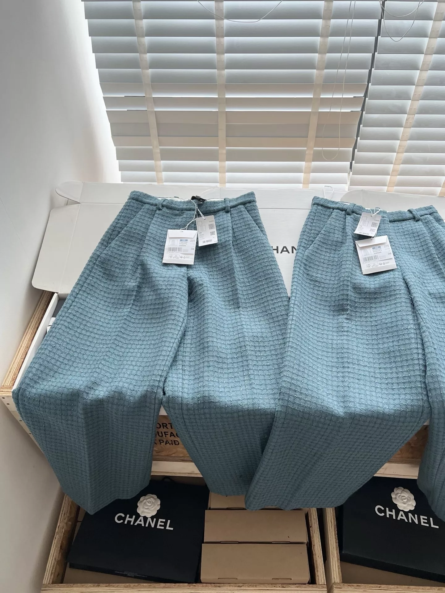 샤넬 트위드 메리노 울 롱 팬츠 상세 이미지 55