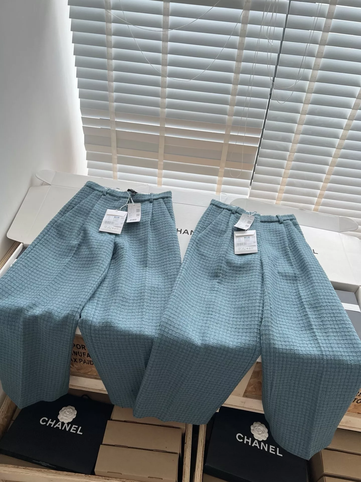 샤넬 트위드 메리노 울 롱 팬츠 상세 이미지 59
