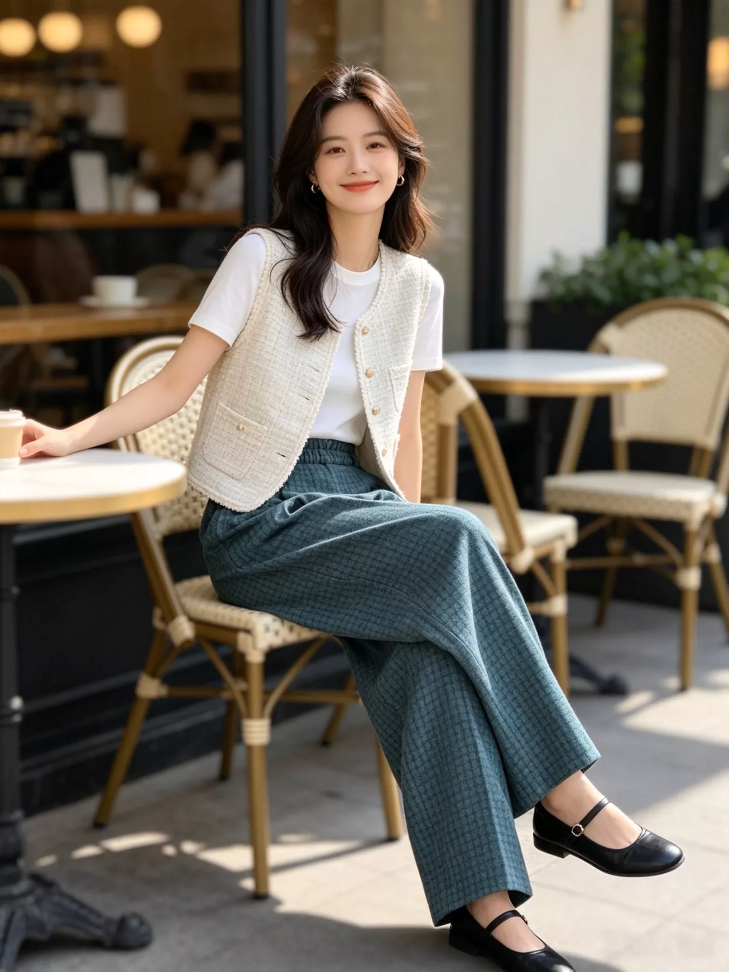 샤넬 트위드 메리노 울 롱 팬츠 상세 이미지 64