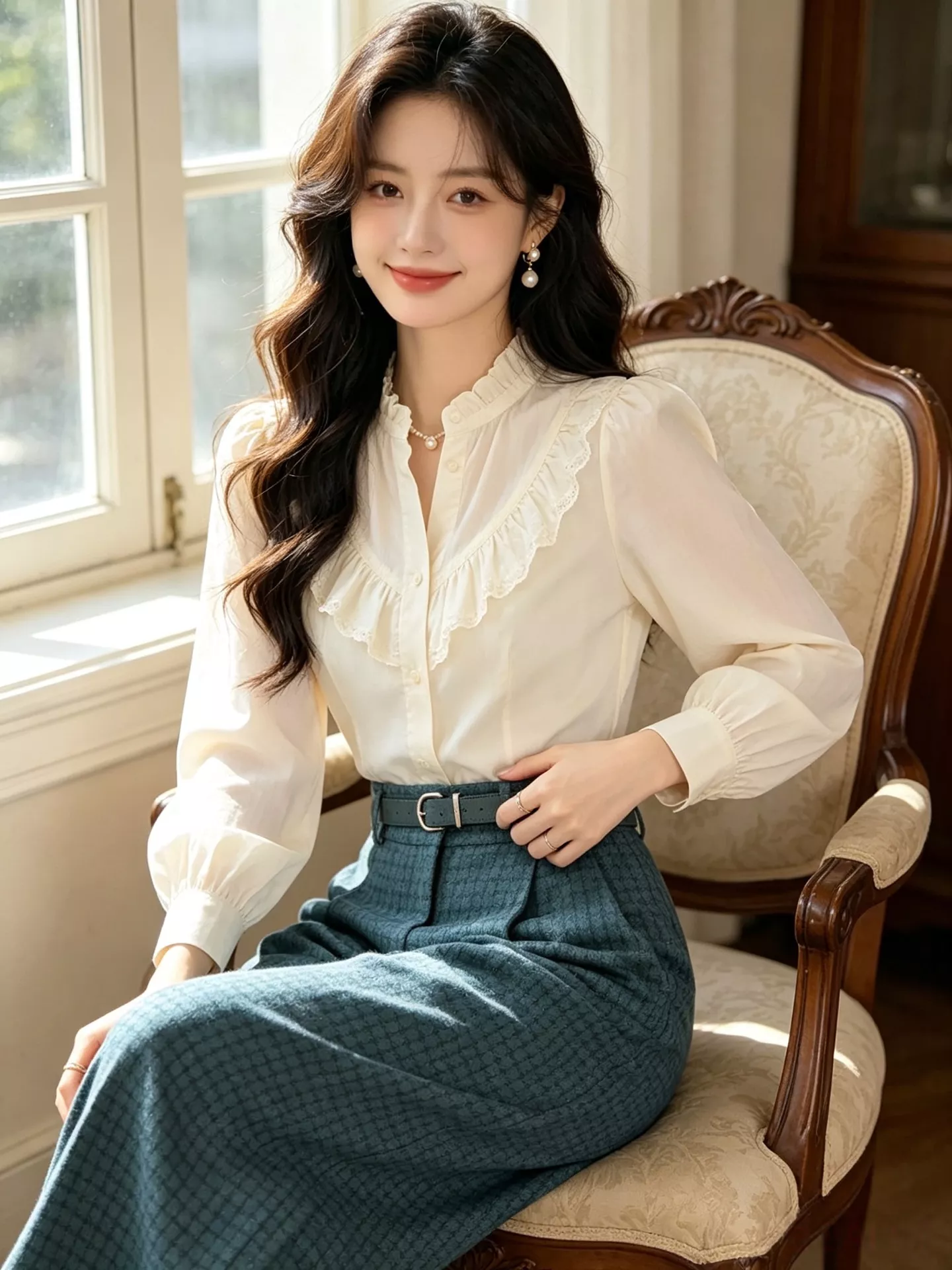 샤넬 트위드 메리노 울 롱 팬츠 상세 이미지 61