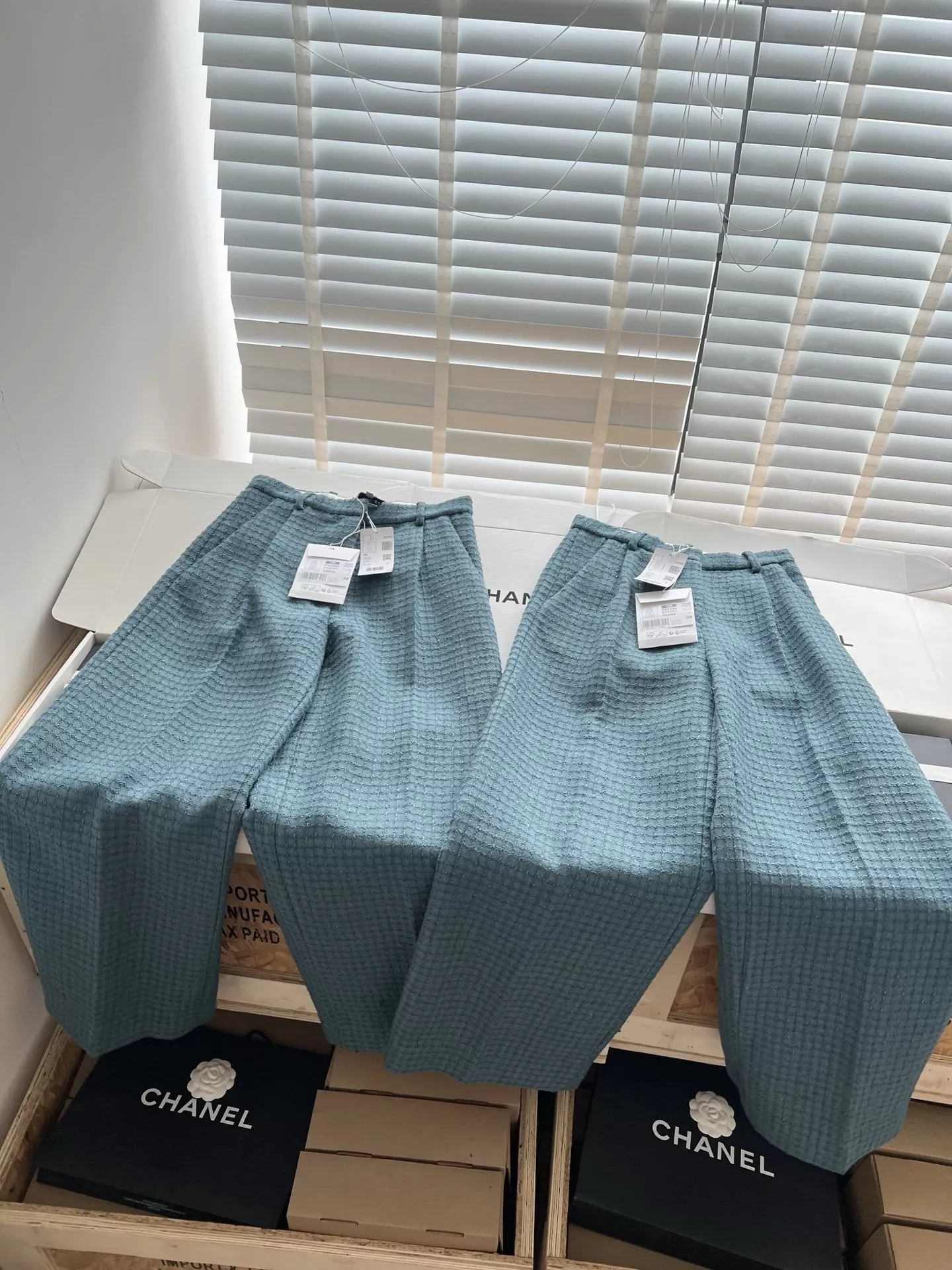 샤넬 트위드 메리노 울 롱 팬츠 상세 이미지 53