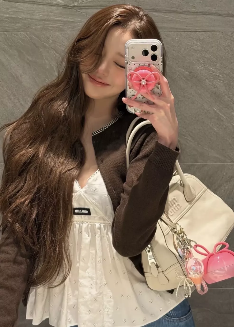 미우미우 자수 리넨 혼방 여성용 탱크탑 상세 이미지 65