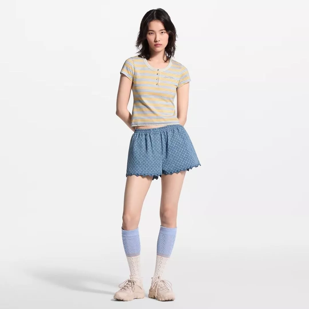 루이비통 모노그램 워싱 레이스 여성용 하프 팬츠 상세 이미지 10
