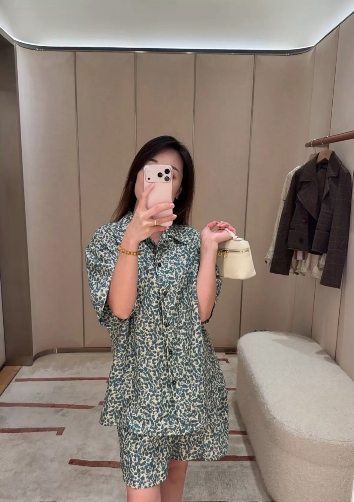 로로피아나 린넨 클래식 여성용 반소매 셔츠 상세 이미지 15