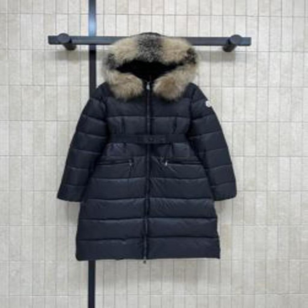 몽클레어 대형 모피 칼라 중장비 모자 퀼팅 다운 재킷