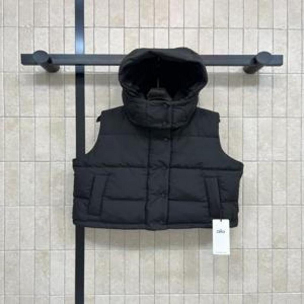 알로 25FW 후드 하이넥 숏 패딩 베스트