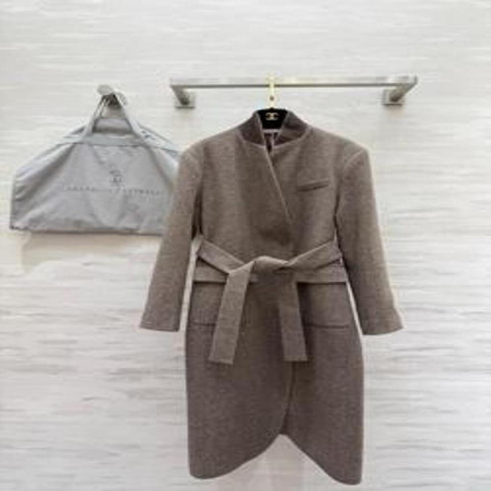 브루넬로쿠치넬리 FW 시즌 울 블렌드 벨티드 코트