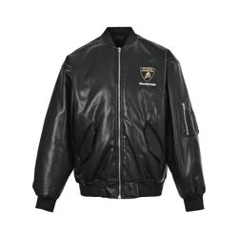 발렌시아가 2025 F/W 람보르기니 콜라보 레터링 자수 플라이트 재킷