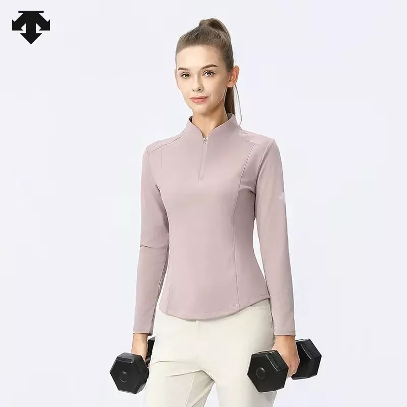 데상트 반집업 기모 기능성 여성용 긴소매 티셔츠 상세 이미지 19
