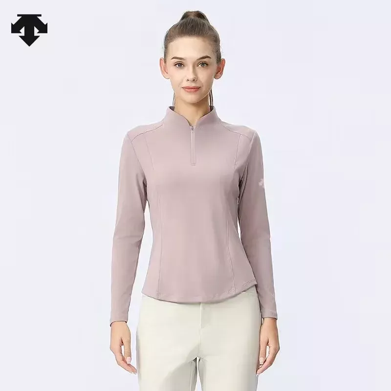 데상트 반집업 기모 기능성 여성용 긴소매 티셔츠 상세 이미지 22