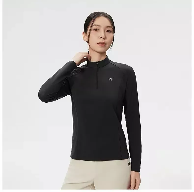 코오롱스포츠 반집업 스탠드칼라 여성용 긴소매 티셔츠 상세 이미지 23