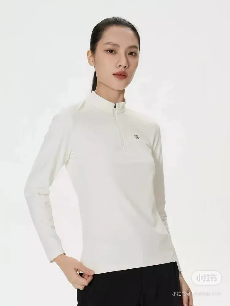 코오롱스포츠 반집업 스탠드칼라 여성용 긴소매 티셔츠 상세 이미지 29